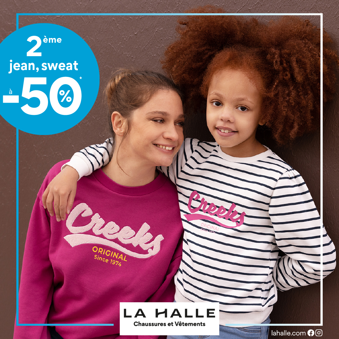 Main site - -50% sur le 2ème jean, sweat La Halle ! - la halle mars 2 - 1