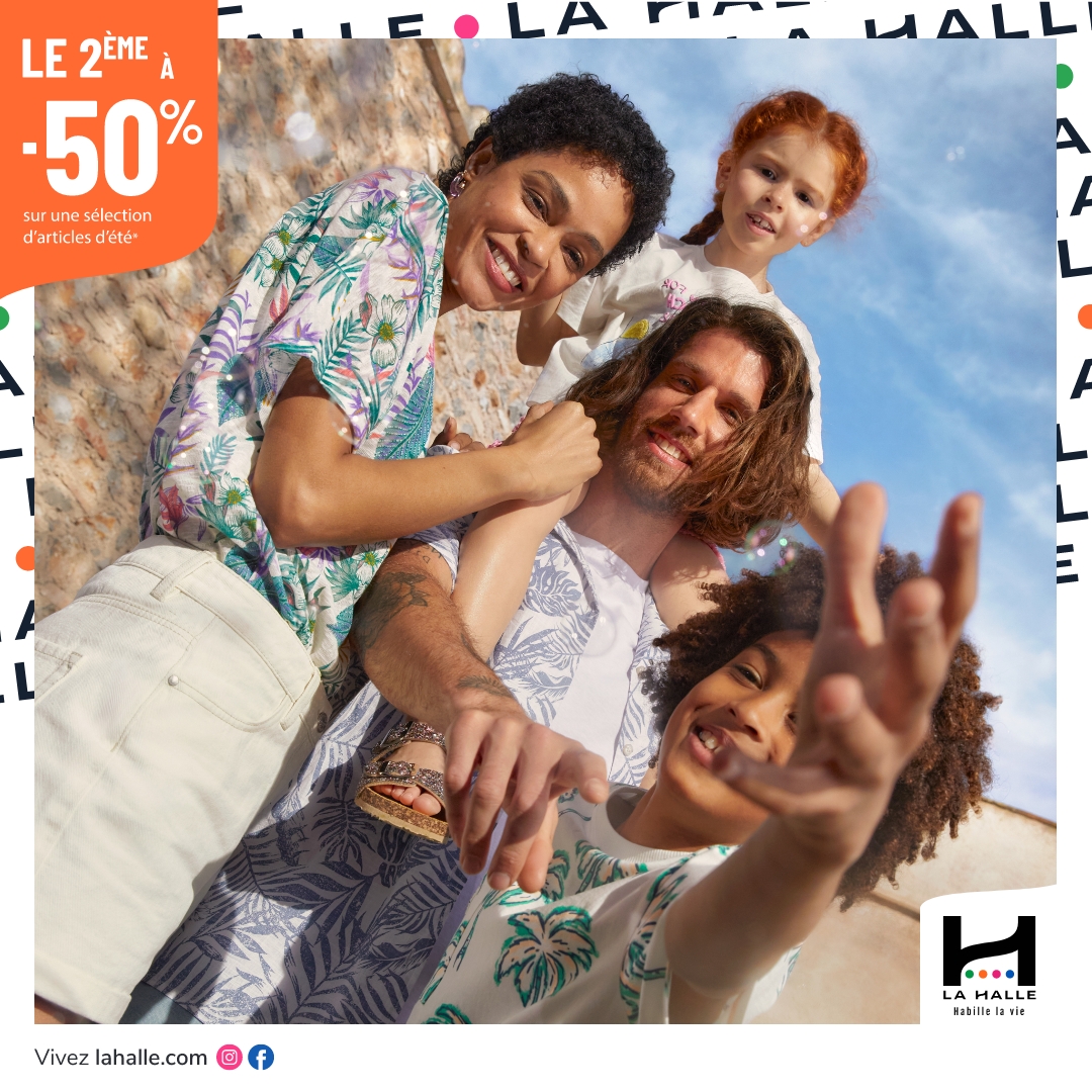 Main site - Promotions La Halle ! - 2eme 50 miami 1080 x 1080 - 1