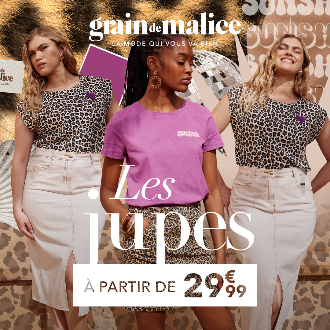 Main site - La jupe dans tous ses styles à partir de 29,99 € ! - visuel centre co - 1