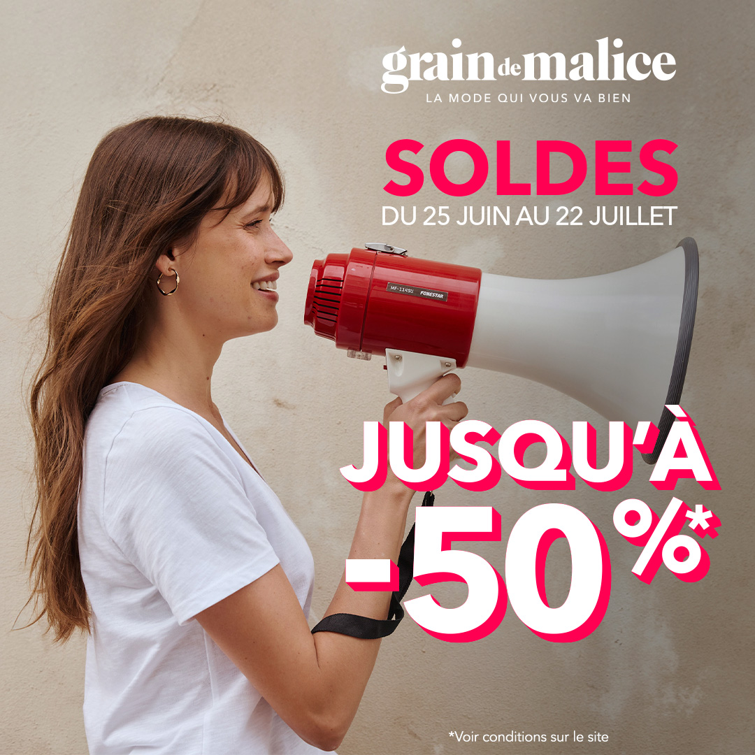 Main site - Jusqu'à -50% chez Grain de Malice ! - visuel centre co - 1