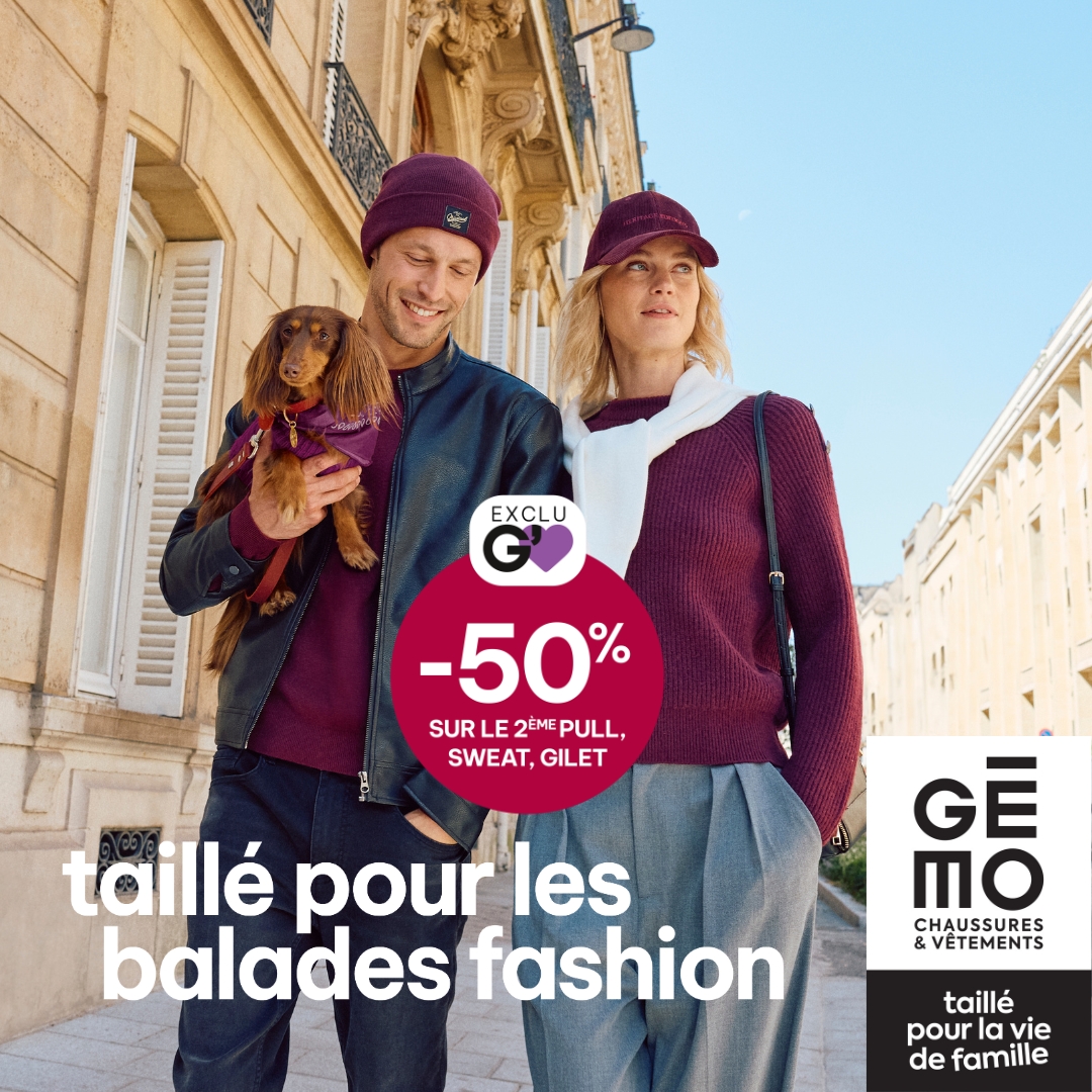 Main site - Offre pour les membres G'M chez Gémo ! - publication pull gemo - 1