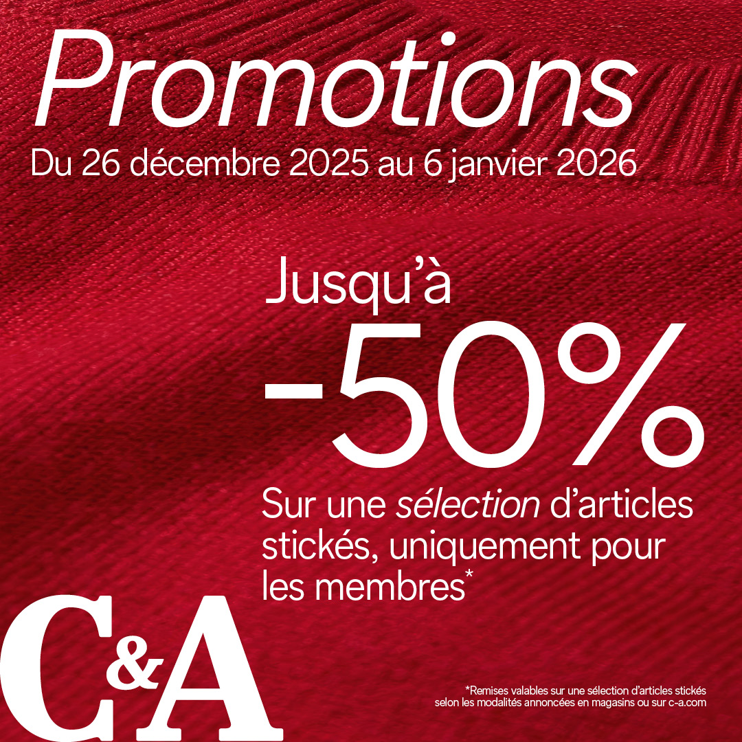 Main site - Jusqu'à -50% chez C&A - 2512 sale sn2 eoss digital static promo facebook 1080x1080px fr v0 - 1
