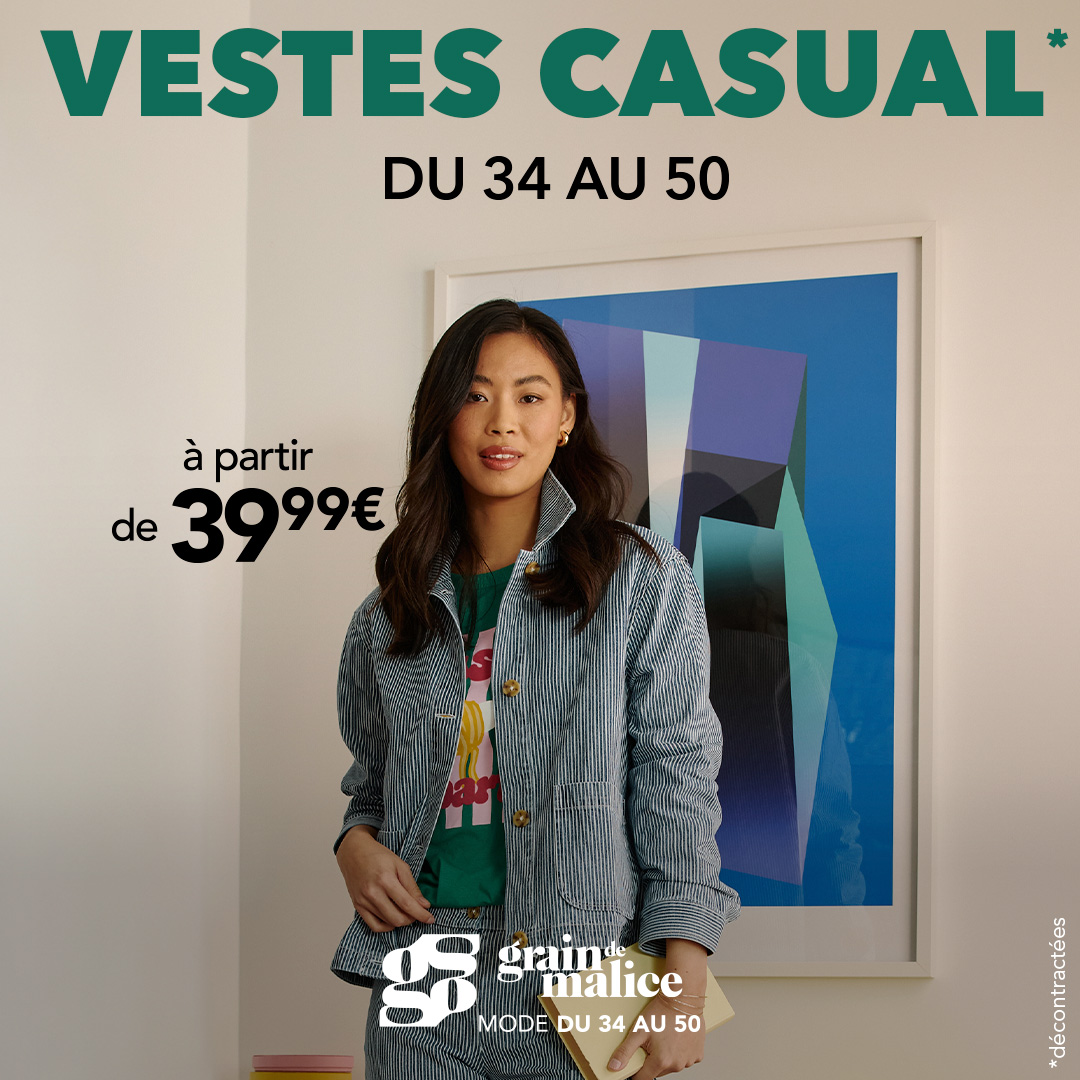 Main site - Vestes décontractées chez Grain de Malice - visuel centre co 1080x1080 2 - 1